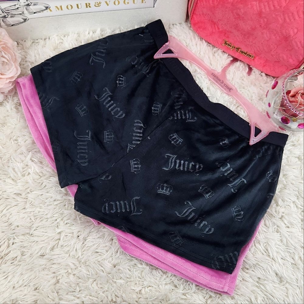 LARGE {Juicy Couture} Velvet Sleep Shorts - Picture 2 of 2